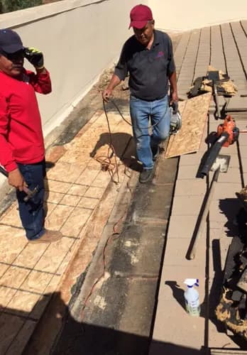 Commercial roof repair project in Murrieta